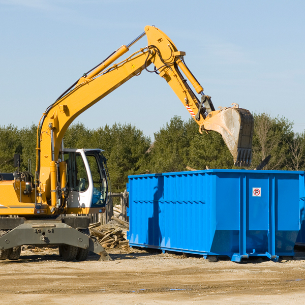 what size residential dumpster rentals are available in Webb Alabama